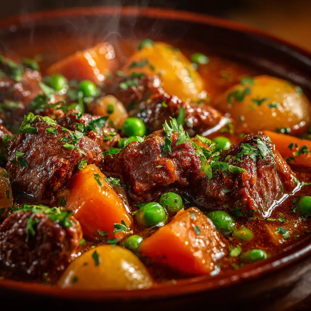 Slow Cooker Mediterranean Beef Stew With Tomatoes and Olives
