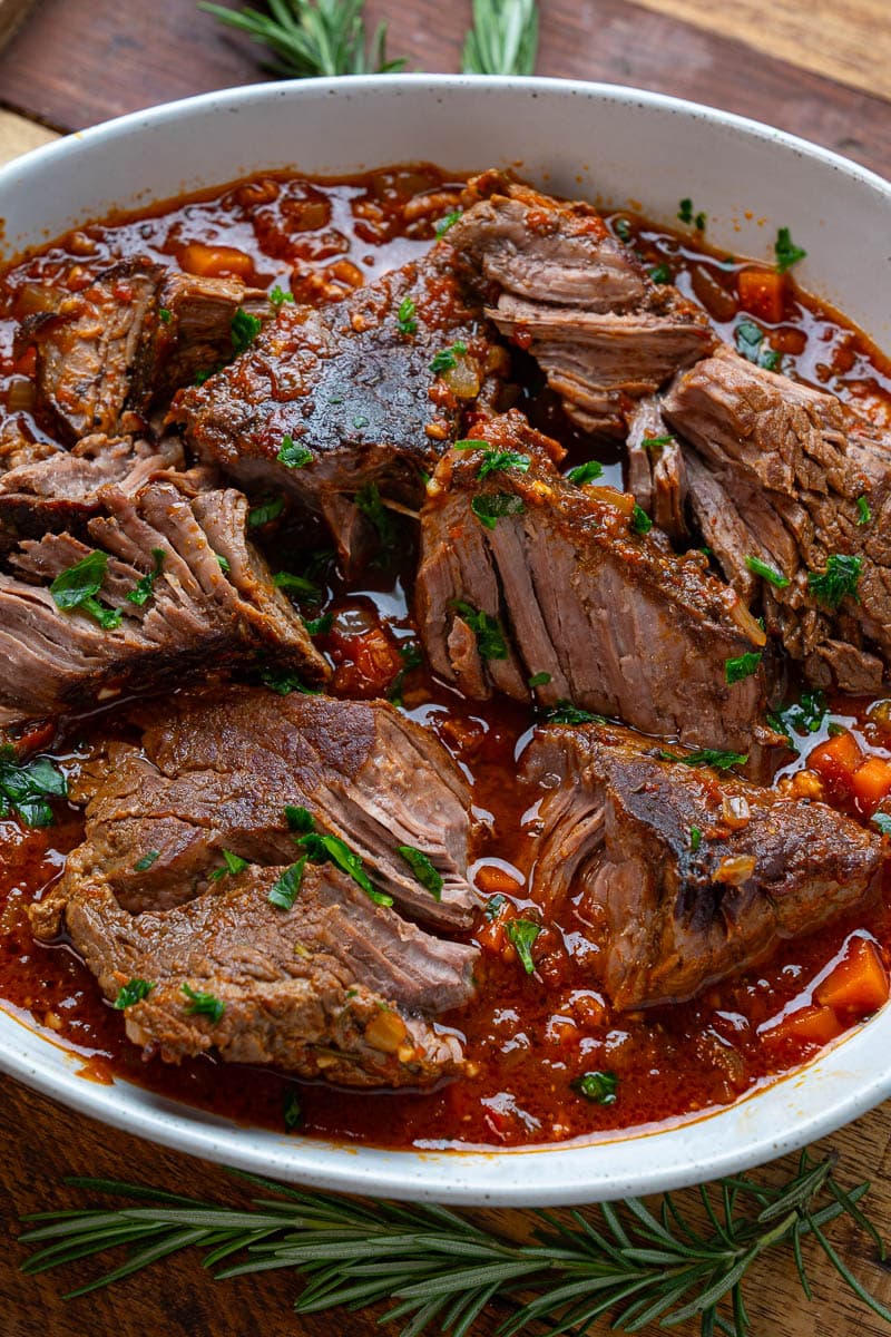 Italian Pot Roast (Stracotto) with Tomato Herb Braising Sauce