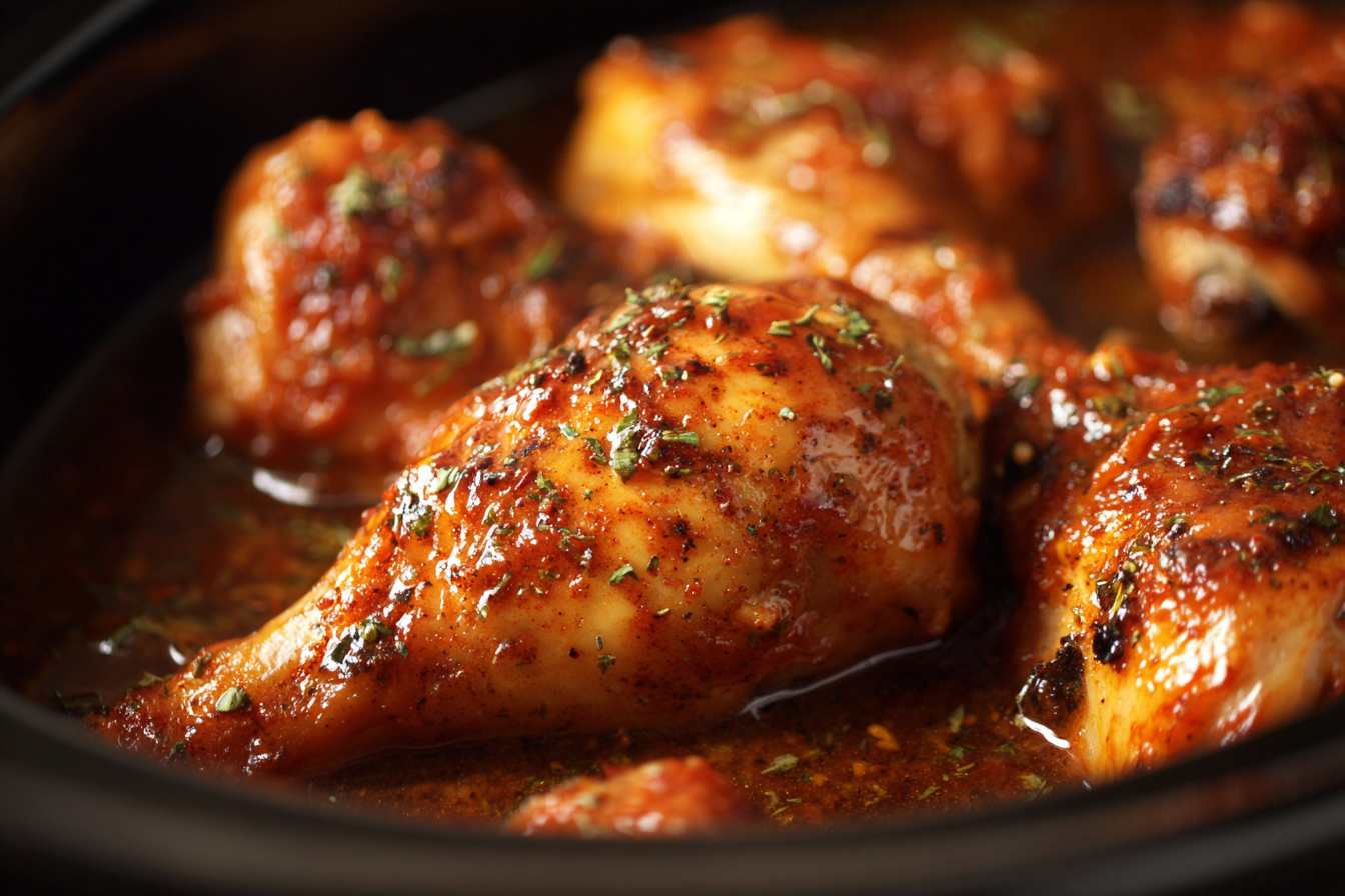 Tender Crockpot Chicken Drumsticks with Savory Garlic Lemon Broth