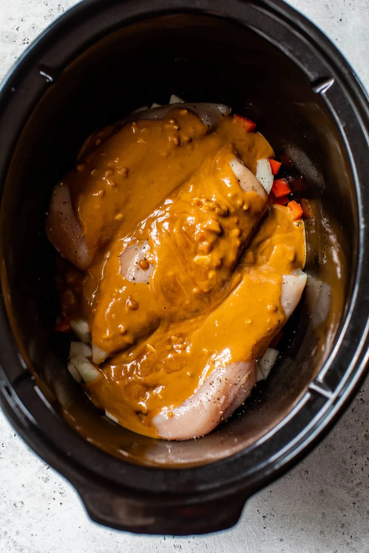 Slow Cooker Peanut Chicken With Thai-Inspired Peanut Sauce