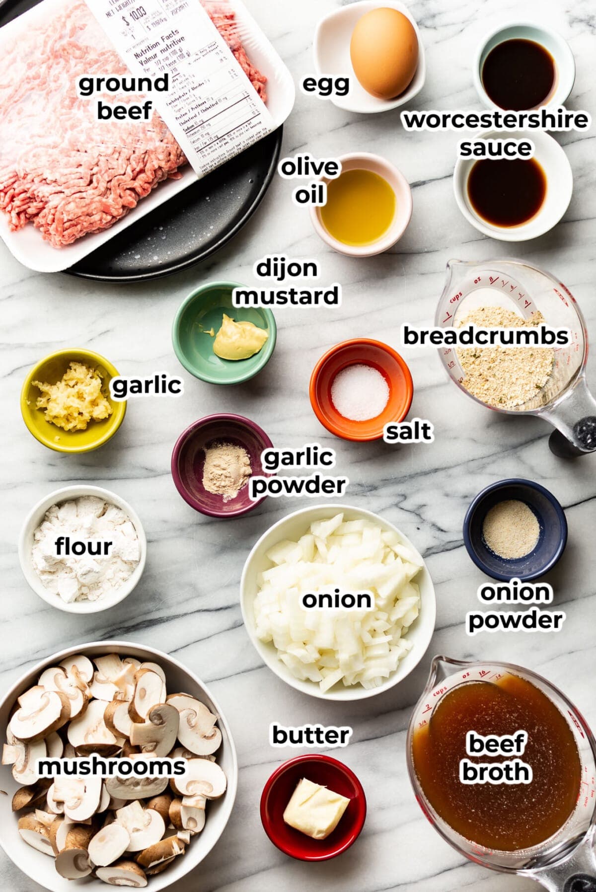 Easy Salisbury Steak with Cremini Mushroom and Onion Gravy