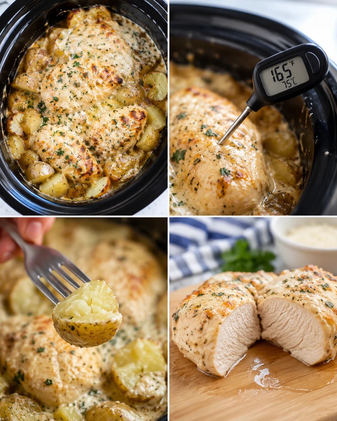 Garlic Parmesan Crockpot Chicken and Potatoes: Easy, Flavorful Weeknight Meal