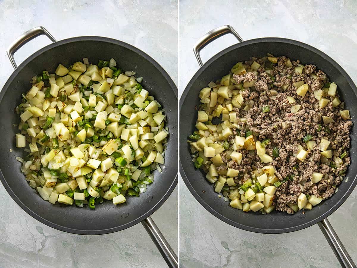 Mexican Picadillo with Ground Beef, Potatoes, and Jalapeños