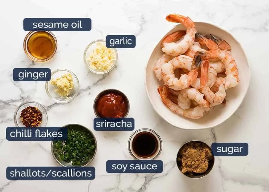 Asian Chilli Garlic Prawns with Sticky Spicy Garlic Sauce
