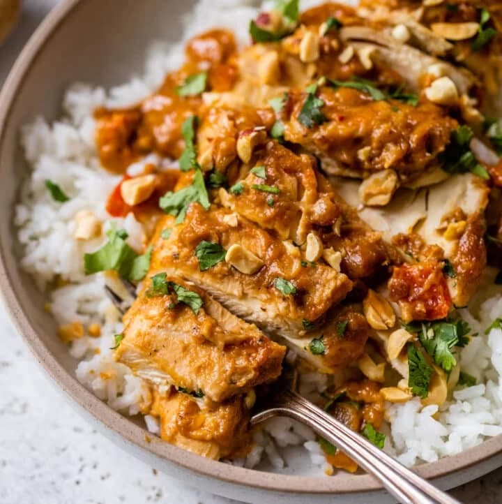 Slow Cooker Peanut Chicken With Thai-Inspired Peanut Sauce
