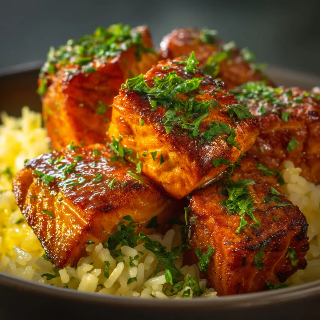 Mediterranean Salmon Lemon Rice: A 30-Minute Meal