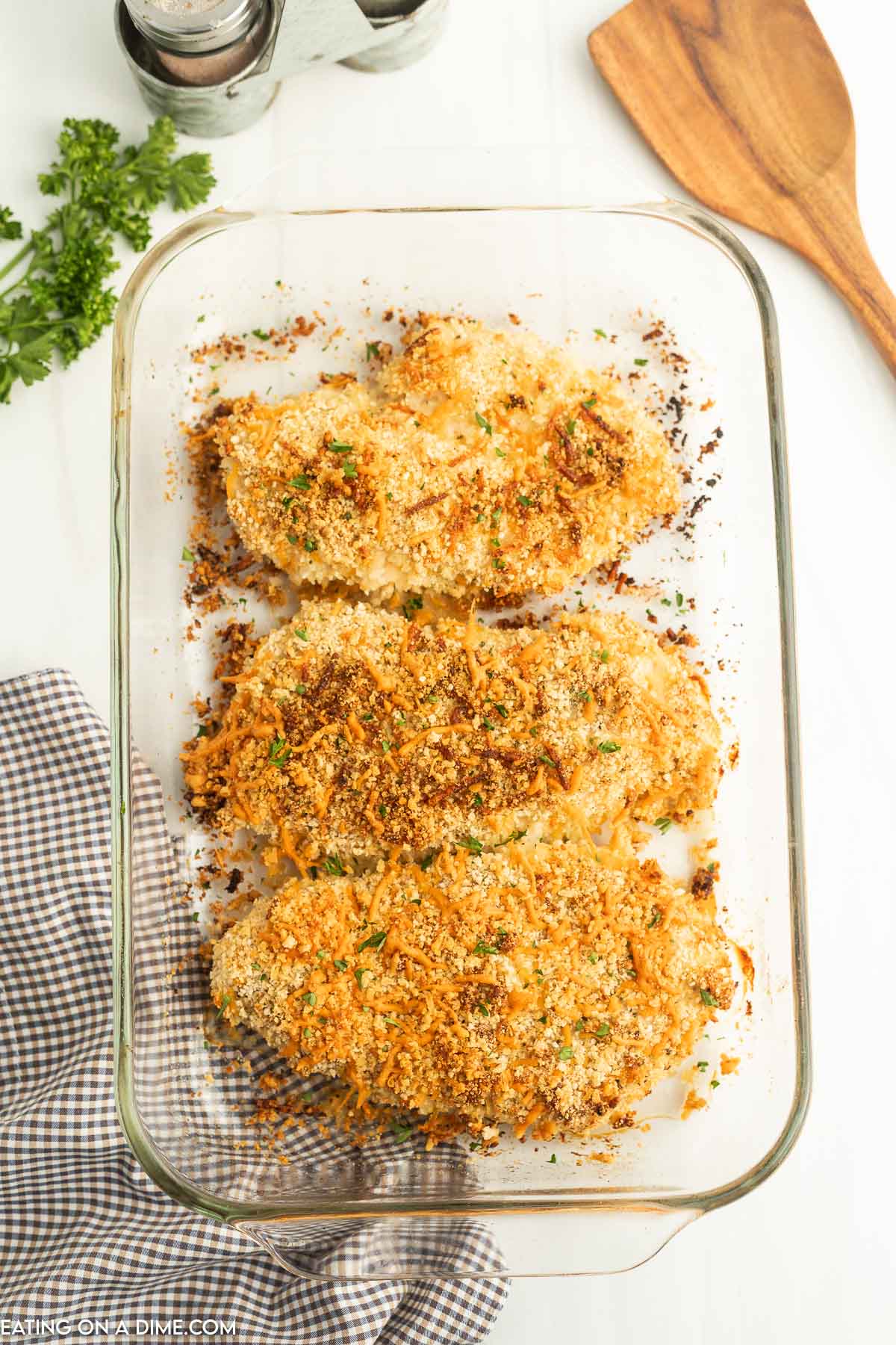 Baked Ranch Chicken with Crispy Panko and Sharp Cheddar