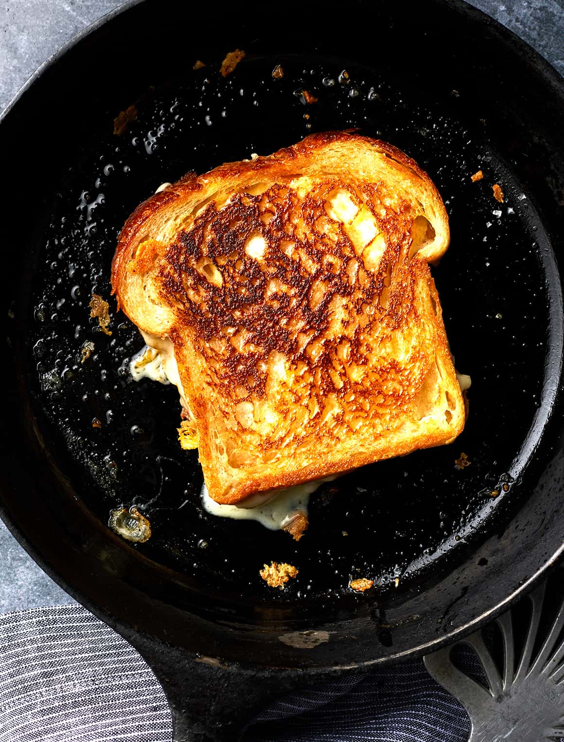 Grilled Cheese Sandwich with Cheddar and Gruyère