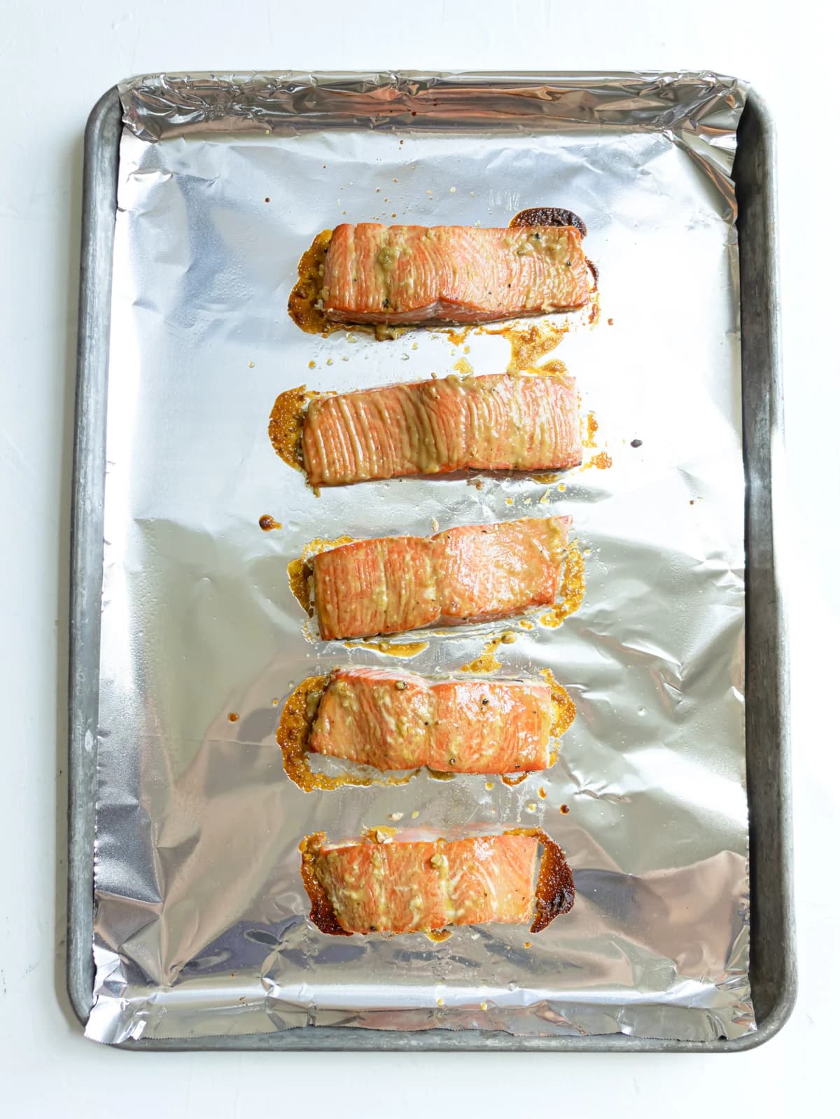 Oven Baked Maple Dijon Salmon with Smoky Garlic Coating