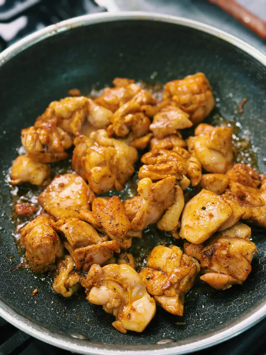Coconut Red Curry Chicken Udon with Chewy Noodles and Juicy Chicken