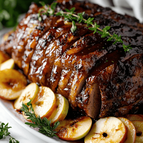 Crockpot Apple Cider Pork Roast with Warm Cinnamon and Nutmeg