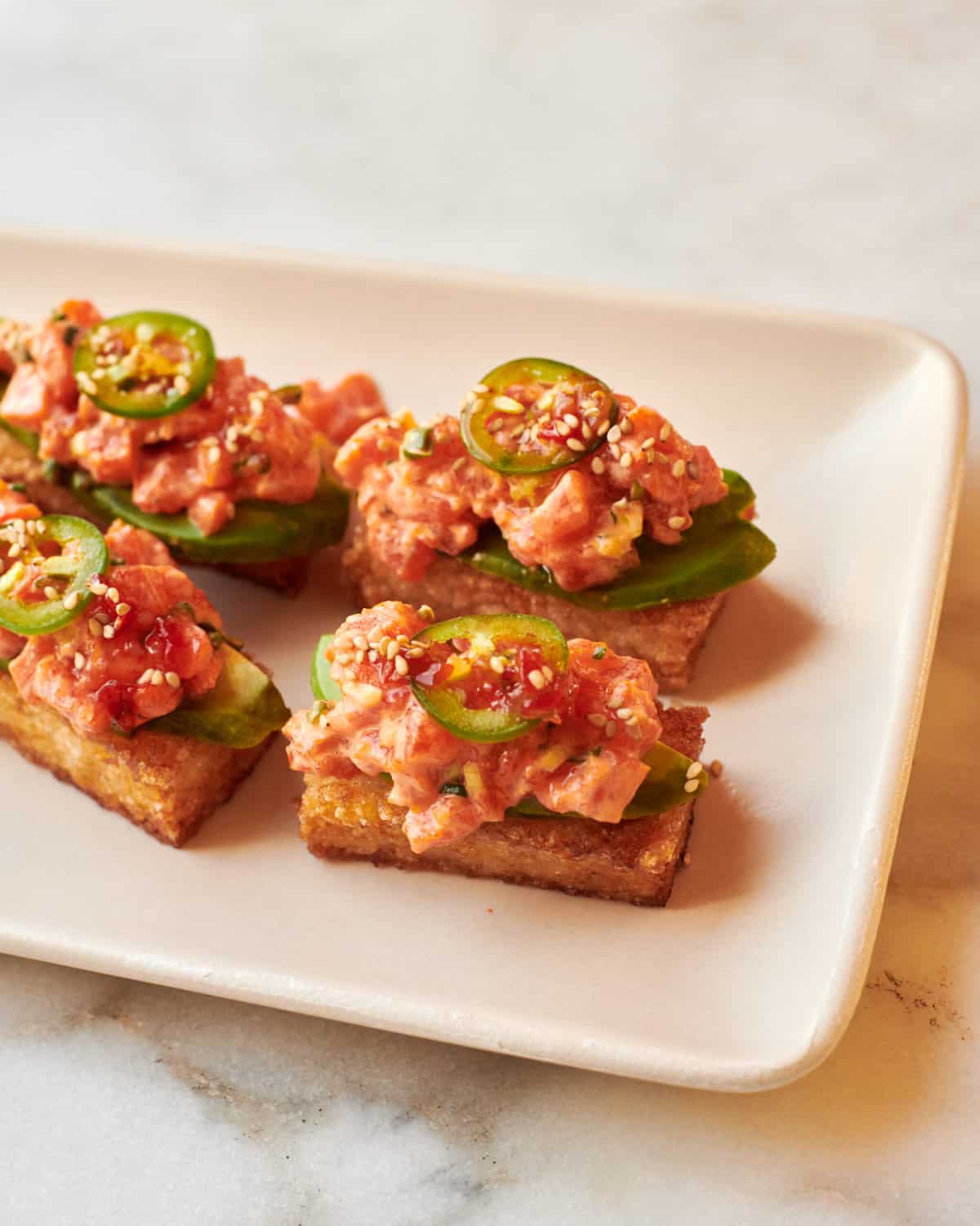 Crispy Rice with Spicy Salmon and Creamy Avocado