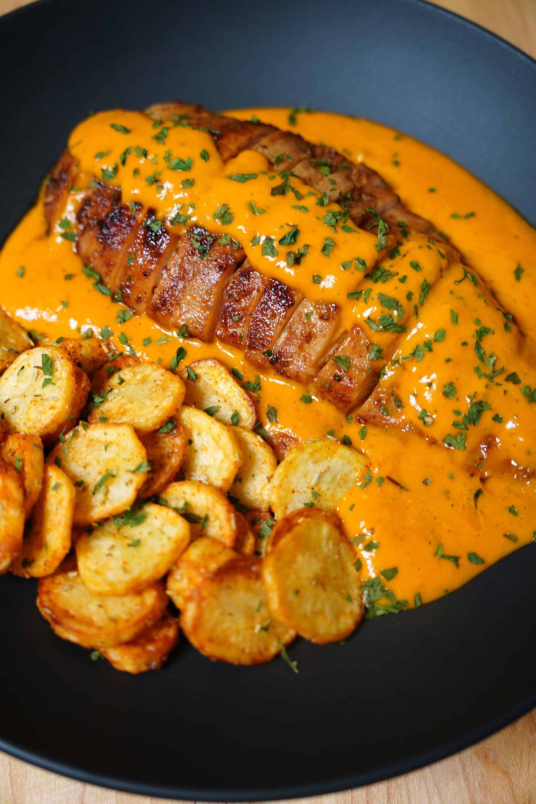 Creamy Tomato Chicken Breast with Roasted Cherry Tomato Sauce