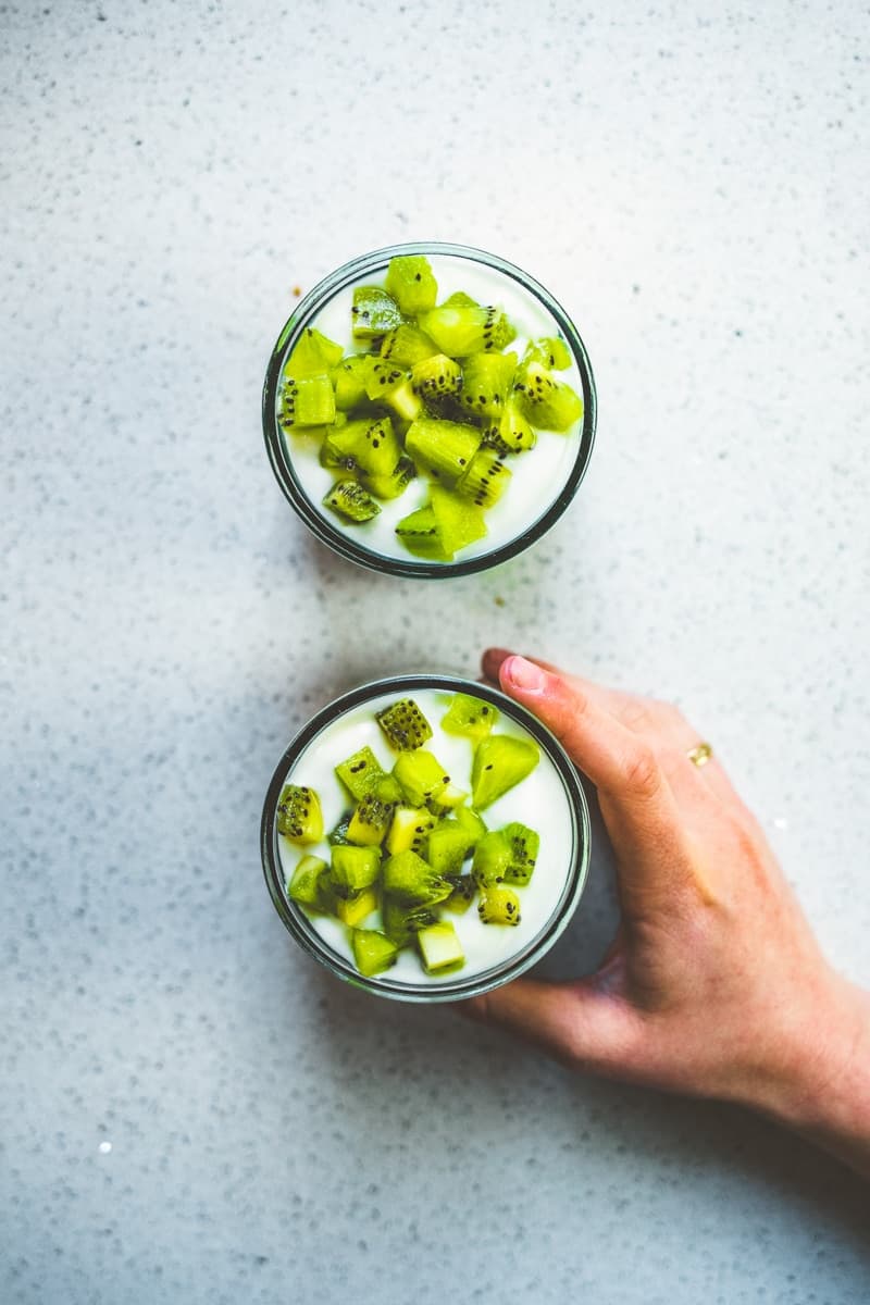 Kiwi & Coconut Chia Pudding with Creamy Coconut Yoghurt