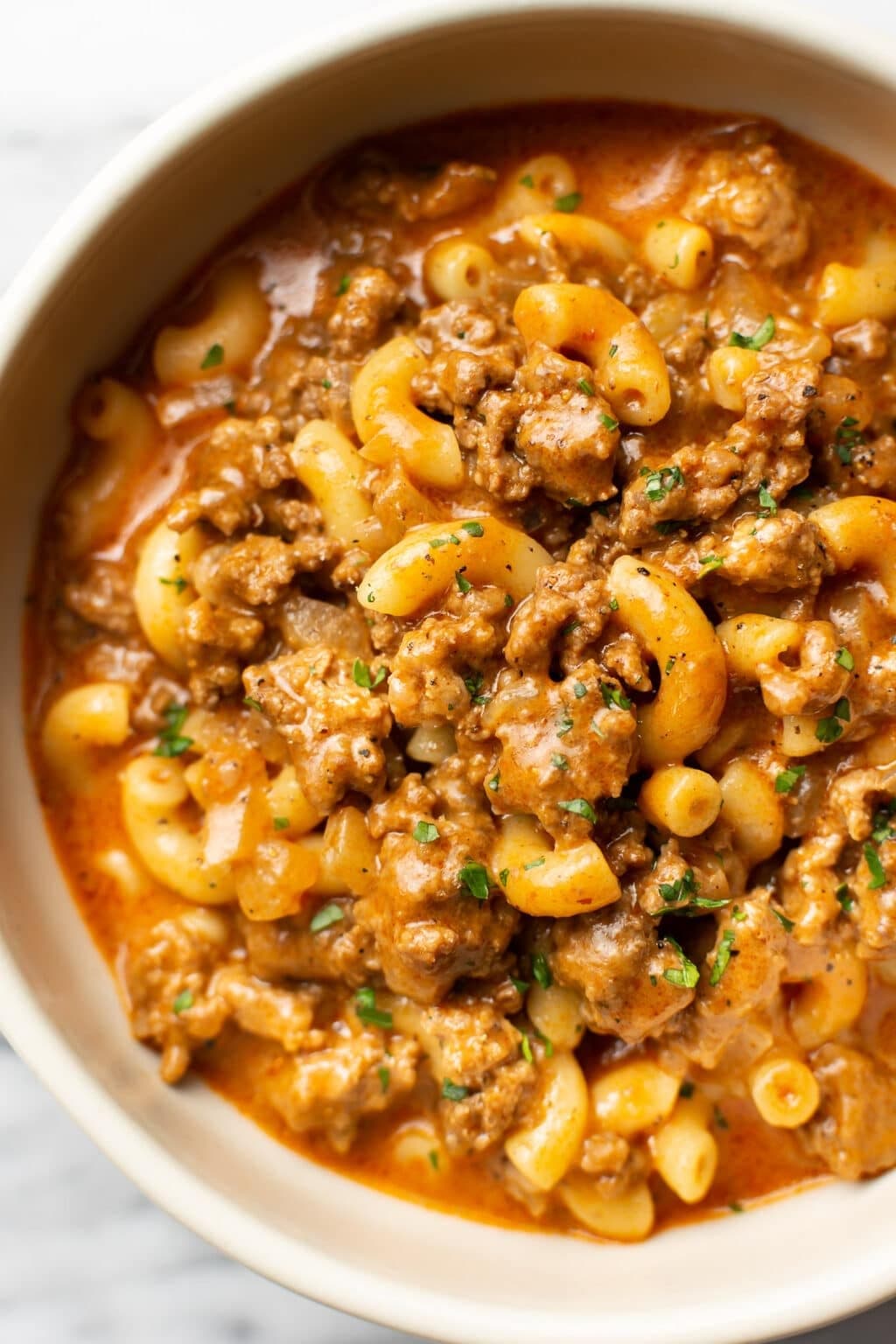 Homemade Hamburger Helper with Sharp Cheddar and Beefy Macaroni