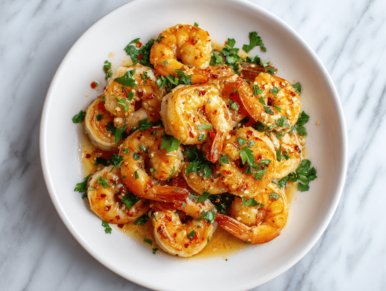 Spicy Lemon Garlic Shrimp with Buttery Citrus Sauce
