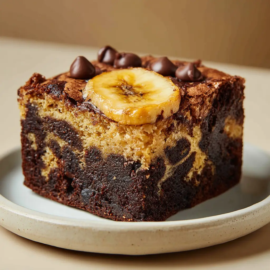 Banana Bread Brownies: Marbled Chocolate Dessert