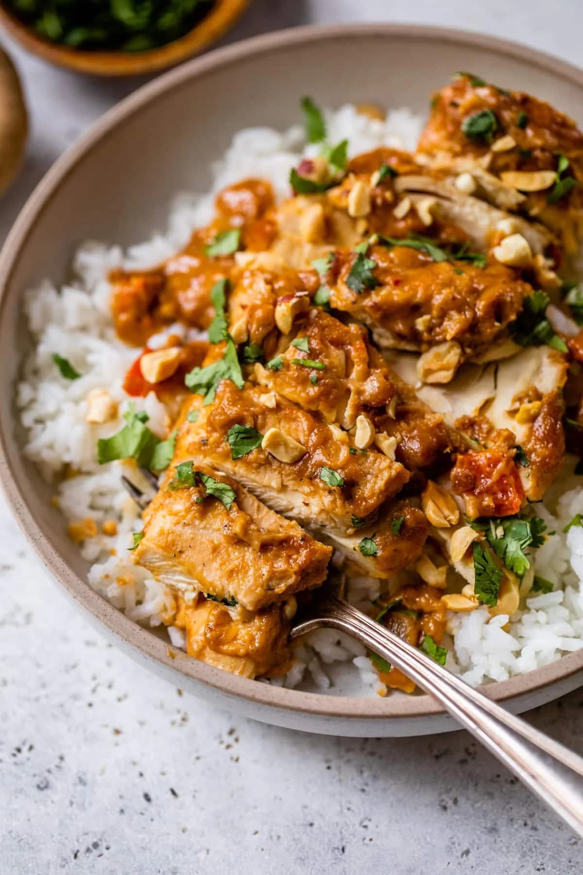 Slow Cooker Peanut Chicken With Thai-Inspired Peanut Sauce