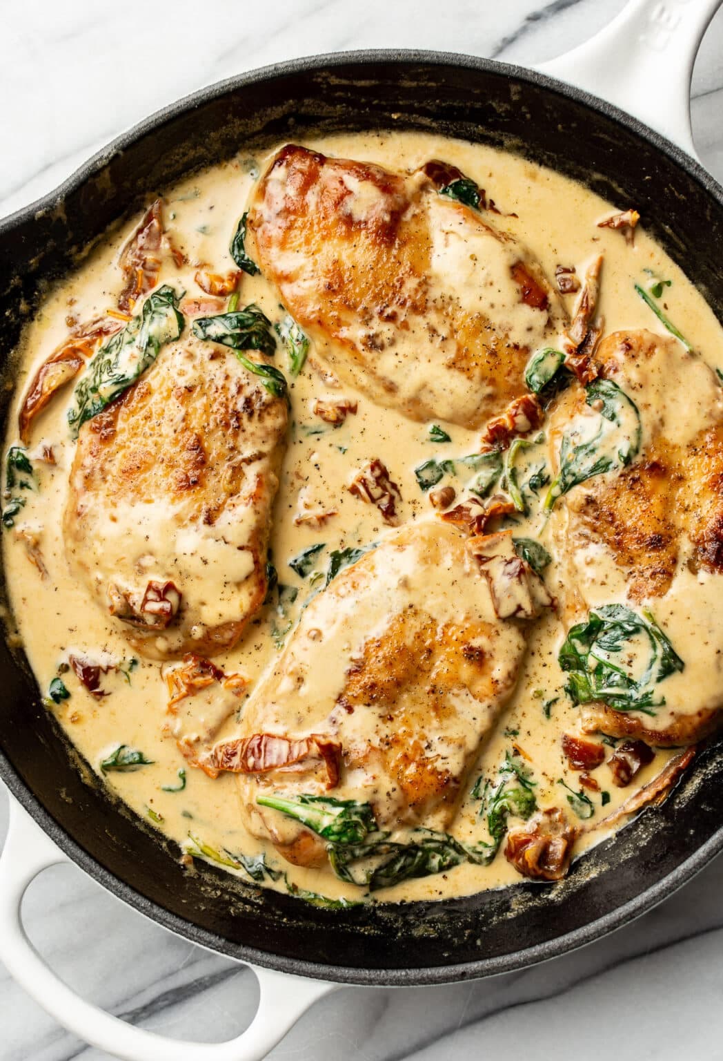 Creamy Tuscan Chicken with Sun-Dried Tomatoes and Spinach