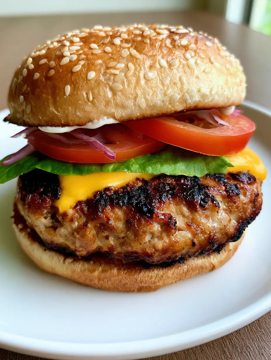 Juicy Turkey Burgers with Sharp Cheddar and Garlic Aioli: A Gourmet Delight