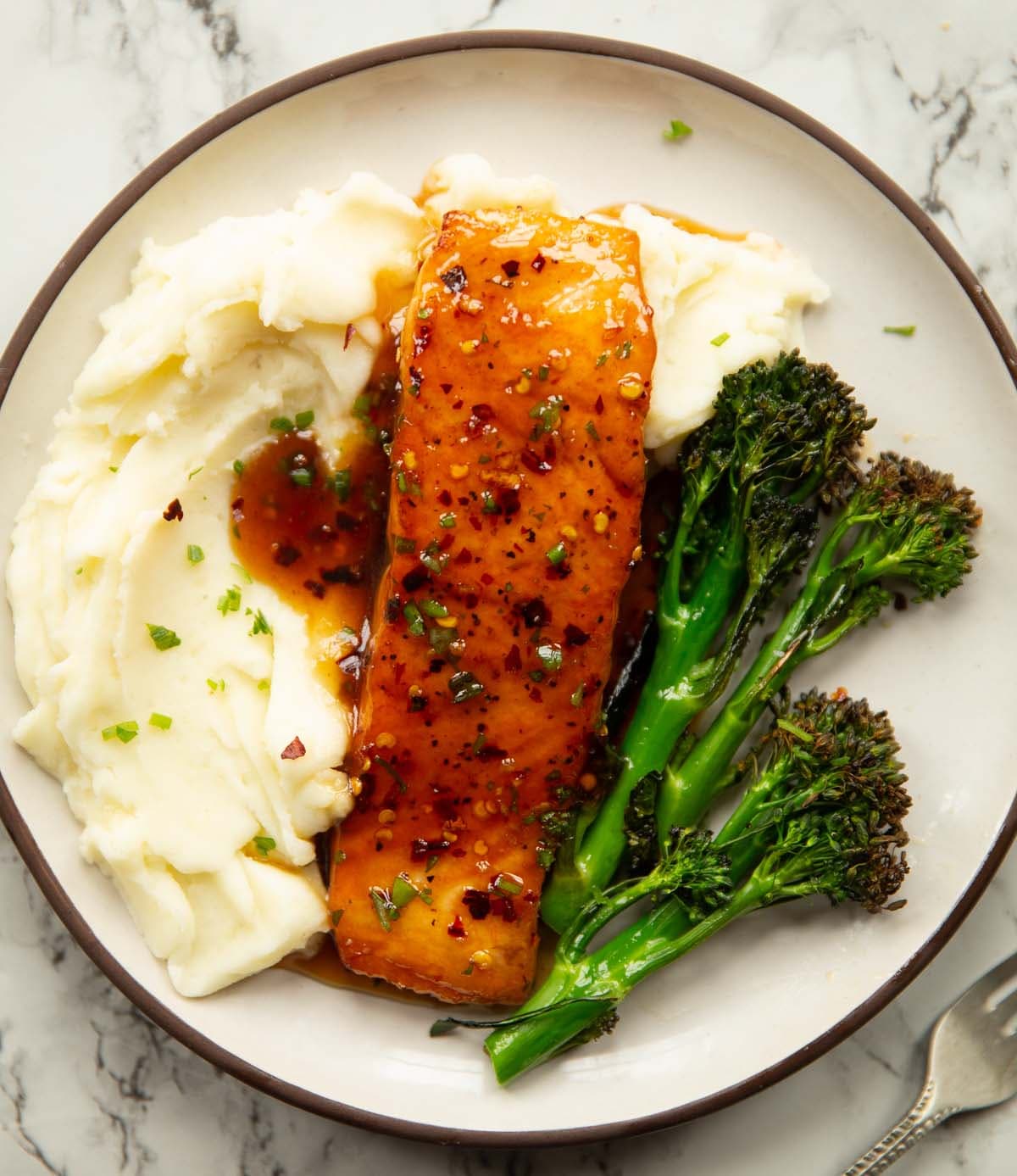 Hot Honey Butter Salmon with Sticky Garlic Soy Glaze