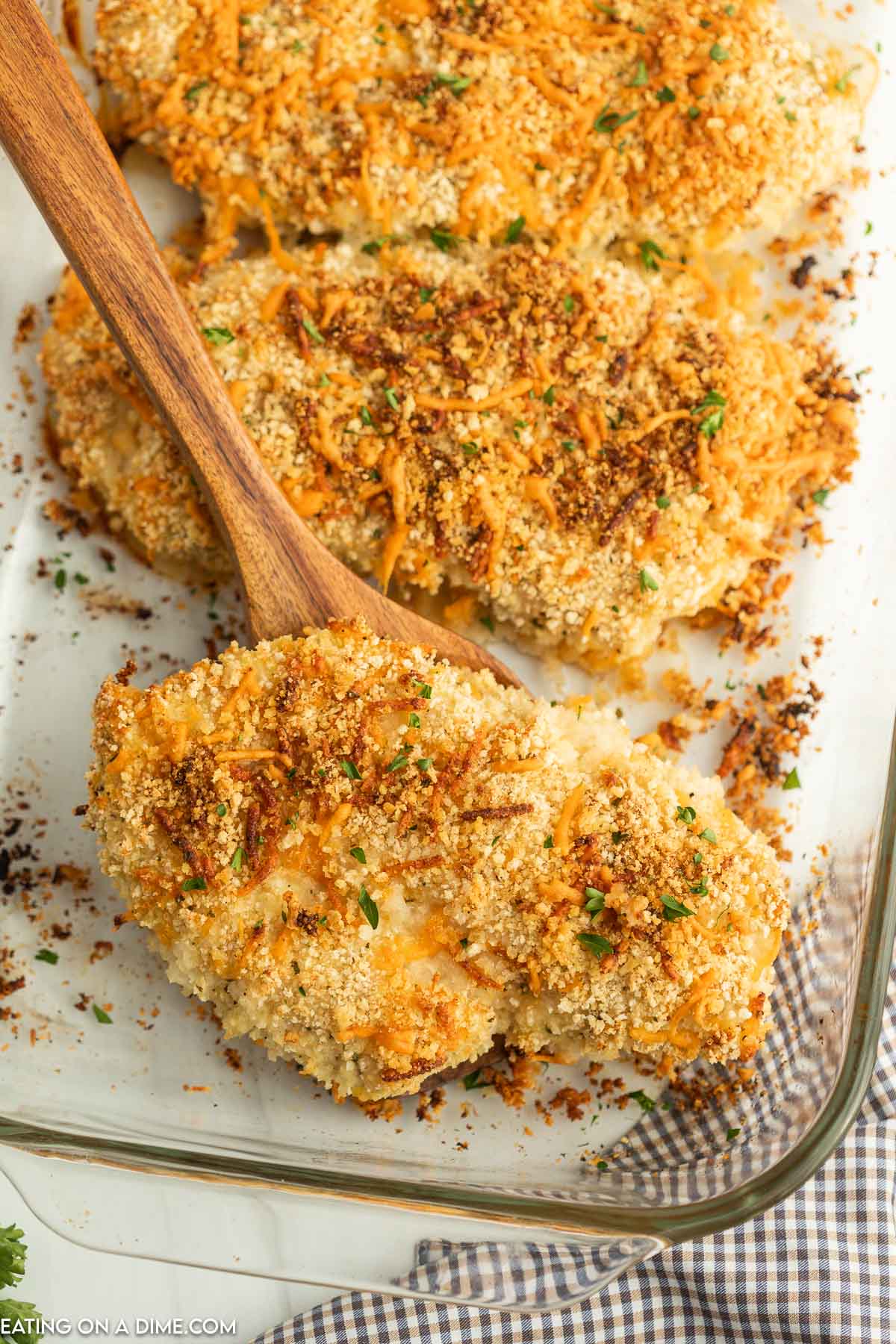 Baked Ranch Chicken with Crispy Panko and Sharp Cheddar