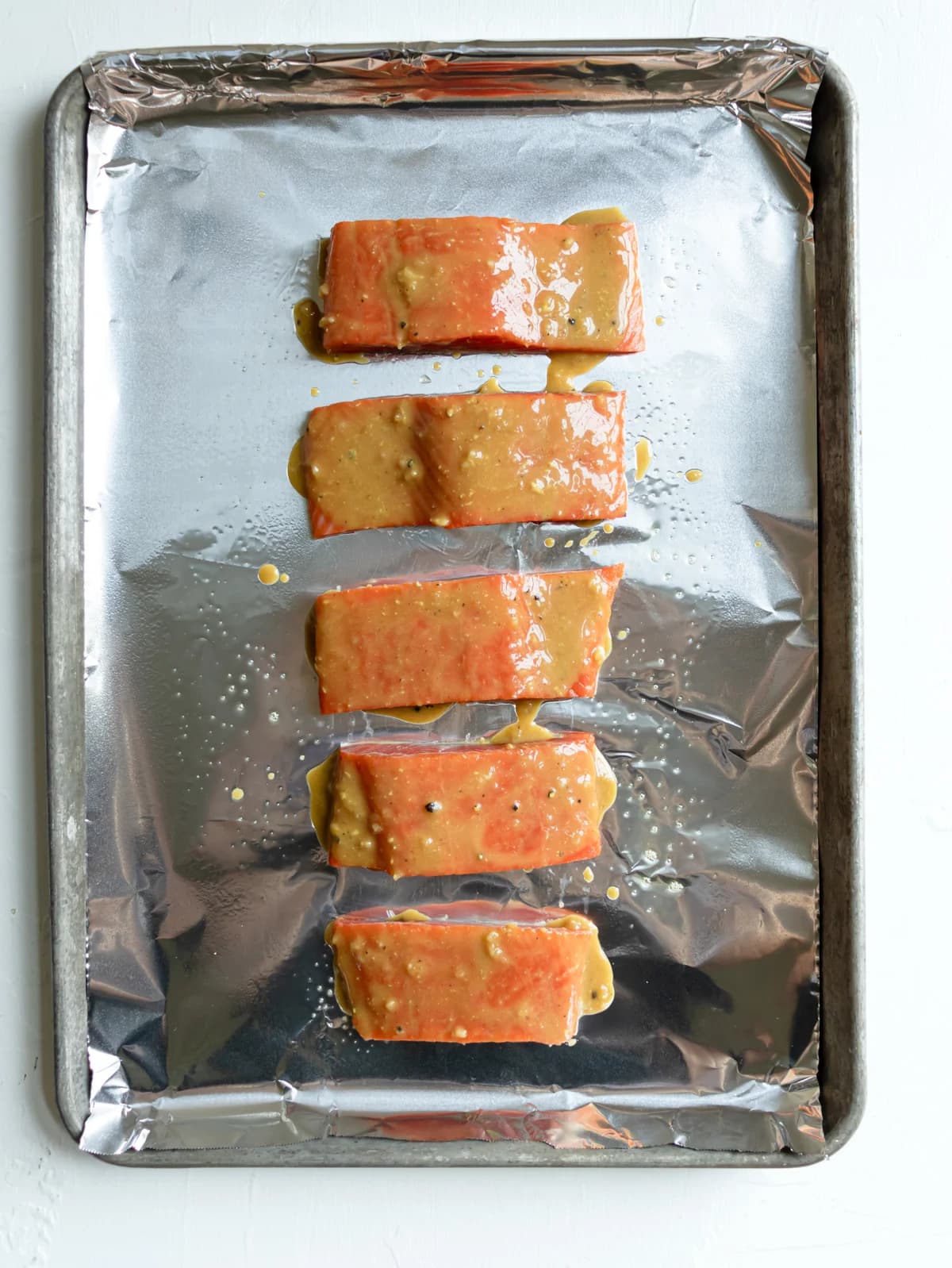 Oven Baked Maple Dijon Salmon with Smoky Garlic Coating