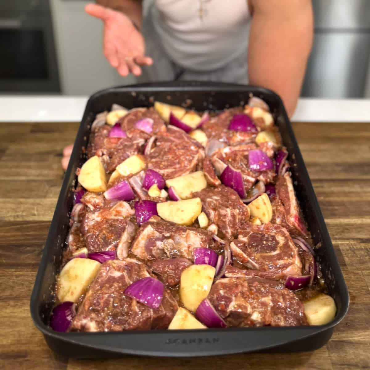 Cypriot Lamb Tava With Tender Potatoes and Warm Tomato Spices
