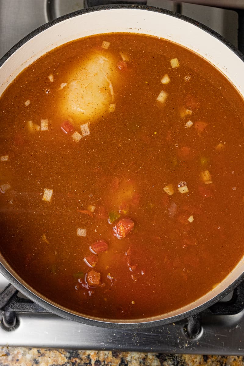 Chicken Tortilla Soup with Black Beans and Corn