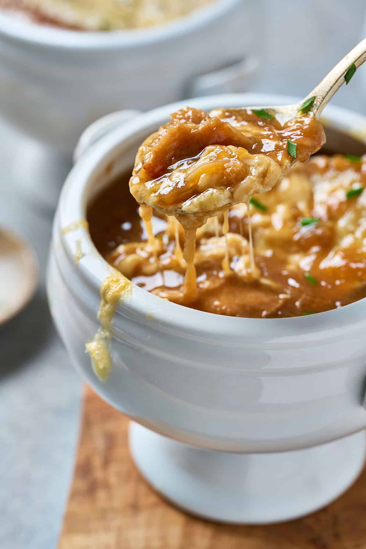 Easy French Onion Soup with Jammy Caramelized Onions and Gruyère