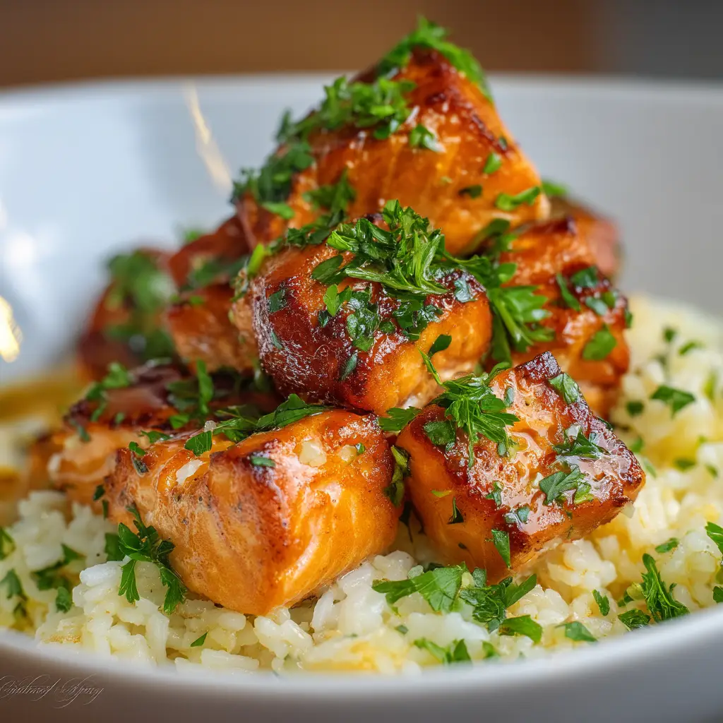 Mediterranean Salmon Lemon Rice: A 30-Minute Meal