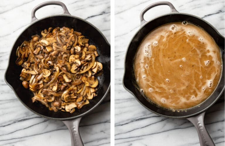 Easy Salisbury Steak with Cremini Mushroom and Onion Gravy