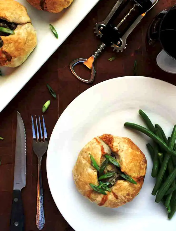 Ground Beef Wellington with Flaky Puff Pastry and Mushroom Filling