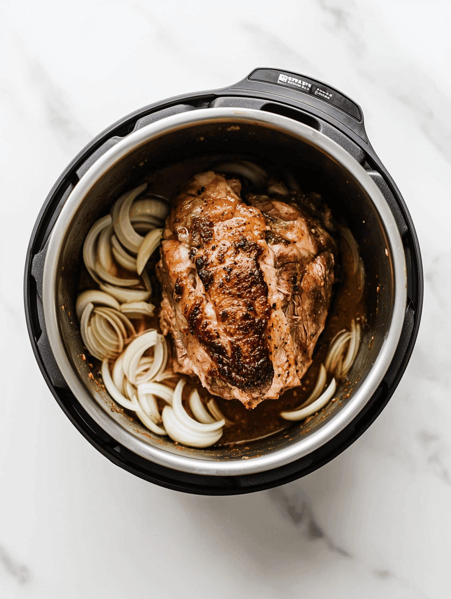 Crockpot Apple Cider Pork Roast with Warm Cinnamon and Nutmeg