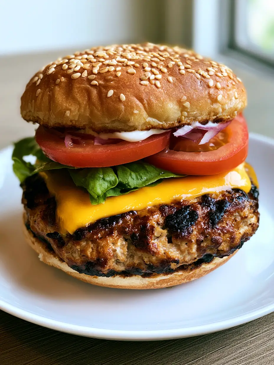 Juicy Turkey Burgers with Sharp Cheddar and Garlic Aioli: A Gourmet Delight
