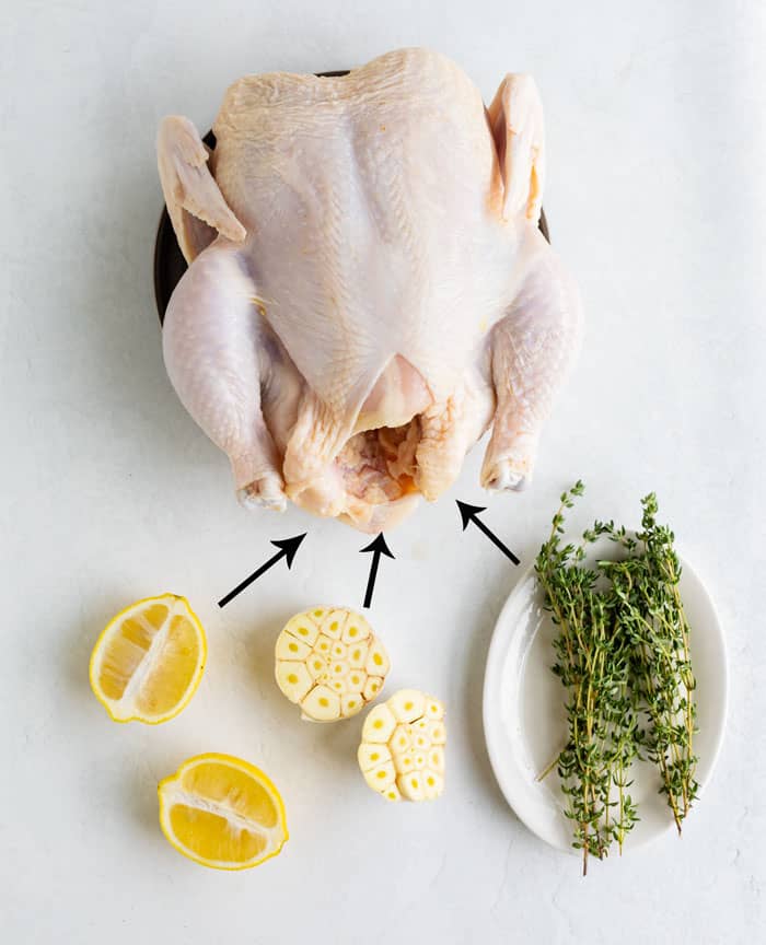 Ina Garten’s Roast Chicken with Thyme, Lemon, Roasted Vegetables, and Gravy