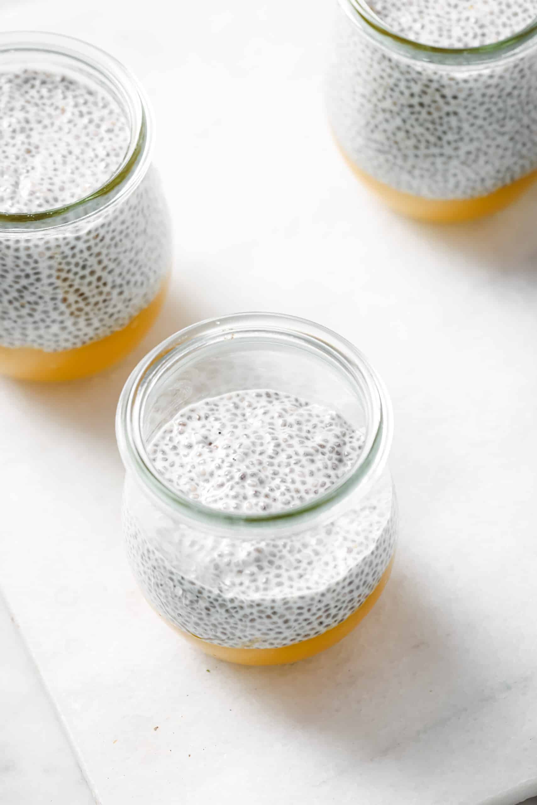 Mango Coconut Chia Pudding with Creamy Coconut Milk and Toasted Coconut